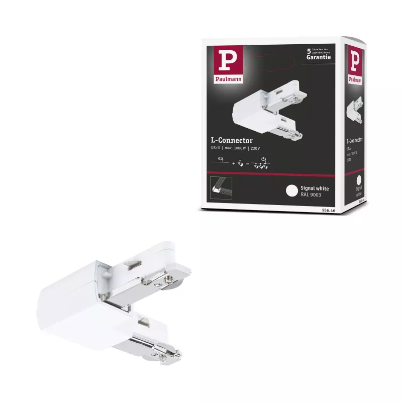 URail Connecteur Pièce en L 62x62mm max. 1000W Blanc signal PAULMANN 10 - Cimaise Tableau 