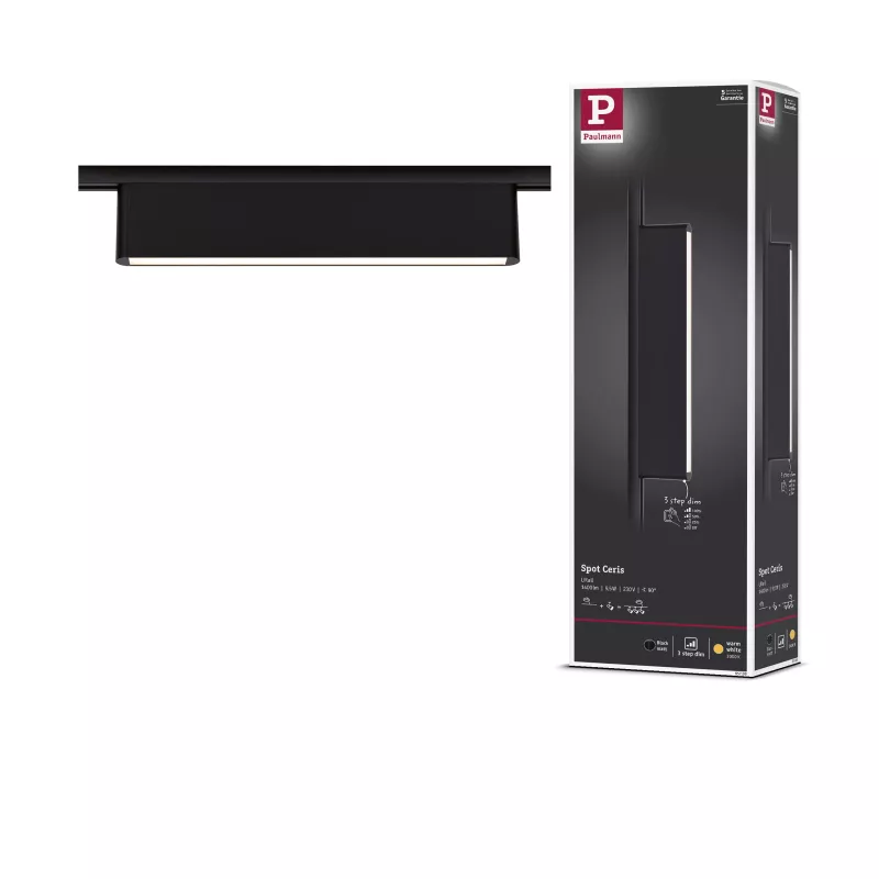 ,URail Lightbar 3-Step-Dim Ceris 800lm 9,,5W 3000K gradable 230V, PAULMANN 24 - Cimaise Tableau 