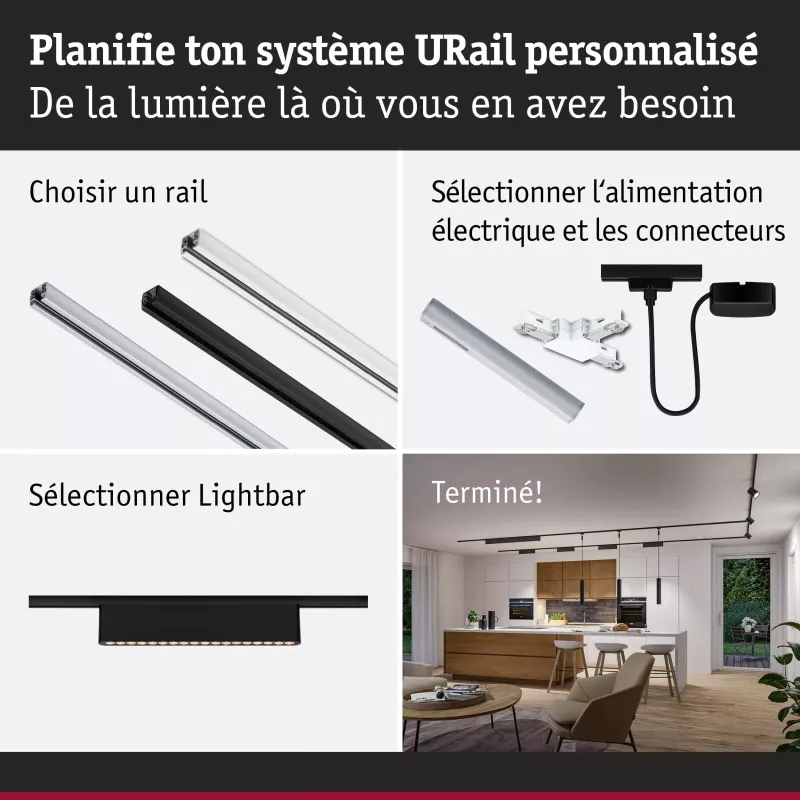 URail Lightbar 3-Step-Dim Zelos 1100lm 10W 4000K dimmable 230V
