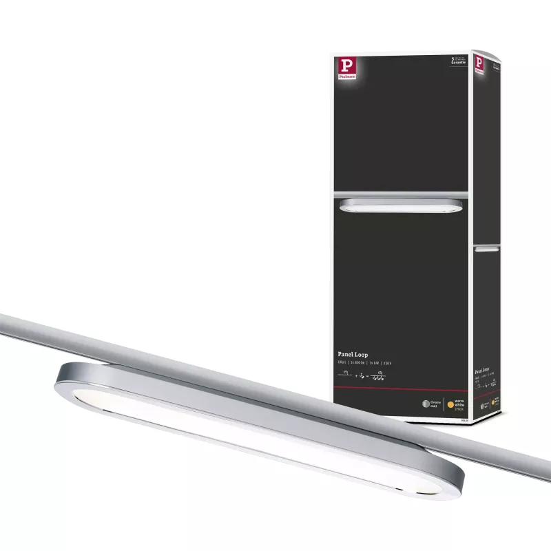 ,URail Panneau Loop 480lm 7W 2700K 230V Chrome mat,,,