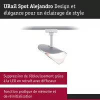 URail Track spotlight 3-Step-Dim Alejandro 800lm 10W 3000K dimmable 230V - système d'accrochage et décoration - détail 6