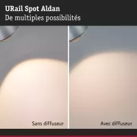 URail Spot sur rail Aldan Spot individuel 500lm 8W White Switch 230V - système d'accrochage et décoration - détail 5