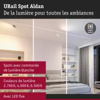 URail Track spotlight Aldan Individual spotlight 500lm 8W White Switch 230V Signal white - système d'accrochage et décoration - détail 8