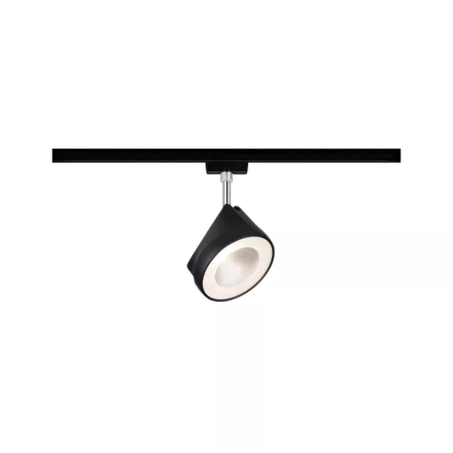 Foco individual URail Spot para riel Arena, 800 lm, 14 W, 2700 K, regulable, 230 V, negro mate.