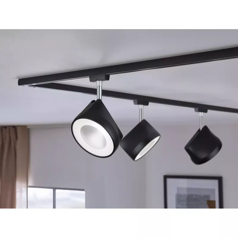 ,URail Spot sur rail Arena Spot individuel 860lm 14W 4000K gradable 230V Noir mat,,, PAULMANN 15 - Cimaise Tableau 