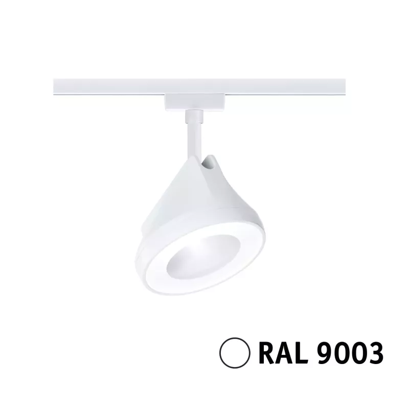 ,URail Spot sur rail Arena Spot individuel 900lm 15,,1W 4000K gradable 230V Blanc signal,