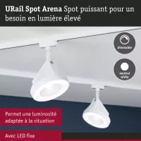 ,URail Spot sur rail Arena Spot individuel 900lm 15,,1W 4000K gradable 230V Blanc signal, - système d'accrochage et décoration - détail 6
