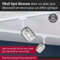 ,URail Spot sur rail Blossom G9 max. 10W gradable 230V Blanc signal,, Verre, - système d'accrochage et décoration - détail 4