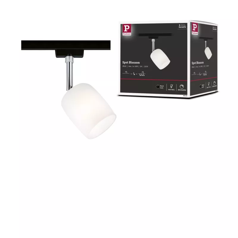 URail Spot on track Blossom Individual Spot G9 max. 10W dimmable 230V Matte Black