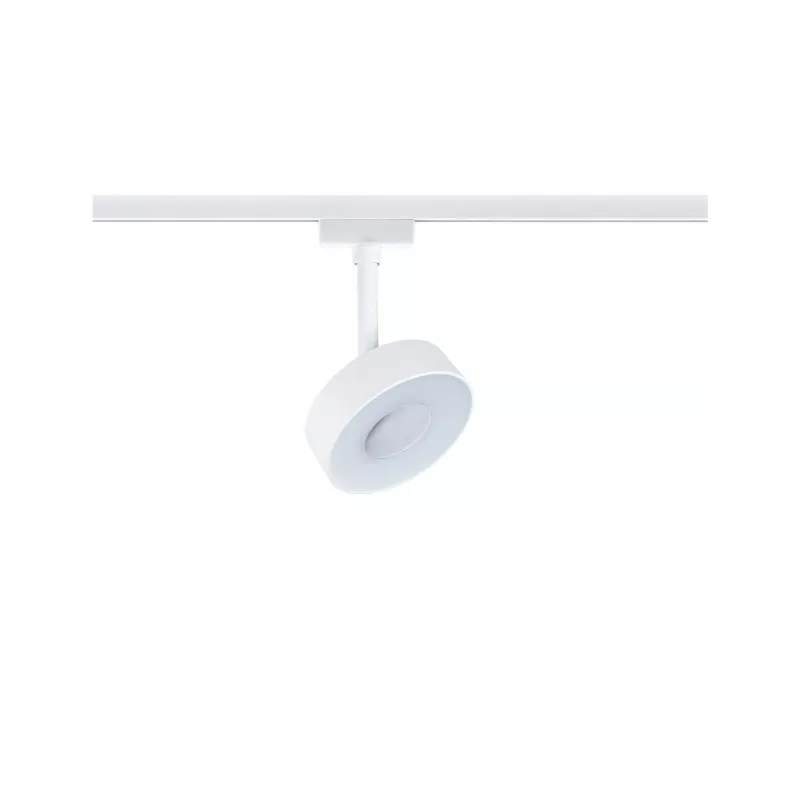 Foco circular para riel URail, 190 lm, 5 W, 4000 K, regulable, 230 V, color blanco señal.
