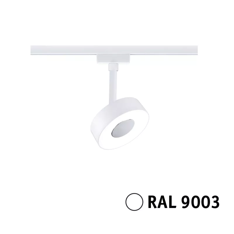URail Track spotlight Circle 190lm 5W 4000K dimmable 230V Signal white