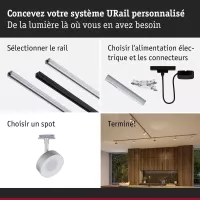 URail Track spotlight Circle 220lm 5W 2700 - 4000K dimmable 230V - système d'accrochage et décoration - détail 8