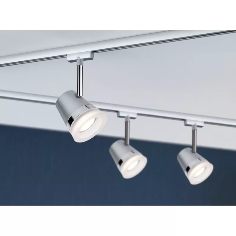 ,URail Spot sur rail Cone Spot individuel GU10 max. 10W gradable 230V Chrome mat,,, PAULMANN 13 - Cimaise Tableau 