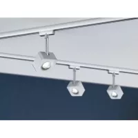 ,URail Spot sur rail Cube Spot individuel 540lm 8W 2700K gradable 230V Chrome mat,,, - système d'accrochage et décoration - détail 6