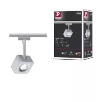 ,URail Spot sur rail Cube Spot individuel 540lm 8W 2700K gradable 230V Chrome mat,,, - système d'accrochage et décoration - détail 7