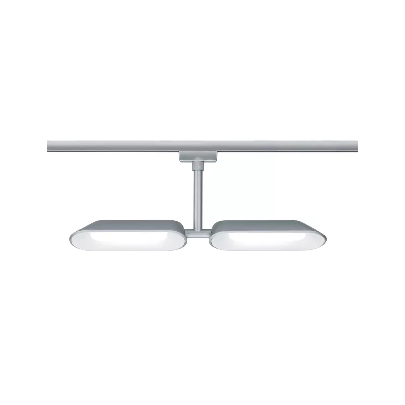 ,URail Track spotlight Dipper Individual spotlight 2x650lm 2x8W 2700K dimmable 230V Matt chrome,,, - système d'accrochage et décoration