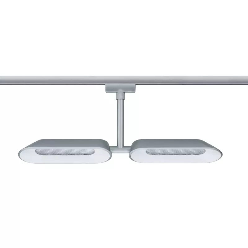 ,URail Spot sur rail Dipper Spot individuel 2x650lm 2x8W 2700K gradable 230V Chrome mat,,,