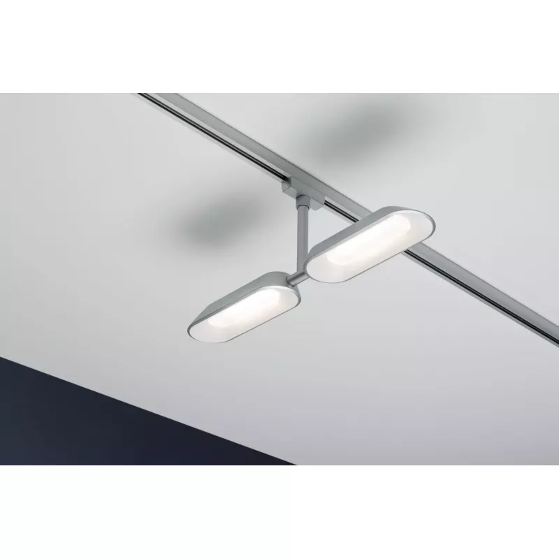 ,URail Track spotlight Dipper Individual spotlight 2x650lm 2x8W 2700K dimmable 230V Matt chrome,,,