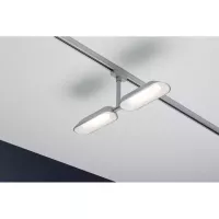 ,URail Schienenstrahler Dipper Einzelstrahler 2x650lm 2x8W 2700K dimmbar 230V Mattchrom,,, - système d'accrochage et décoration - détail 6