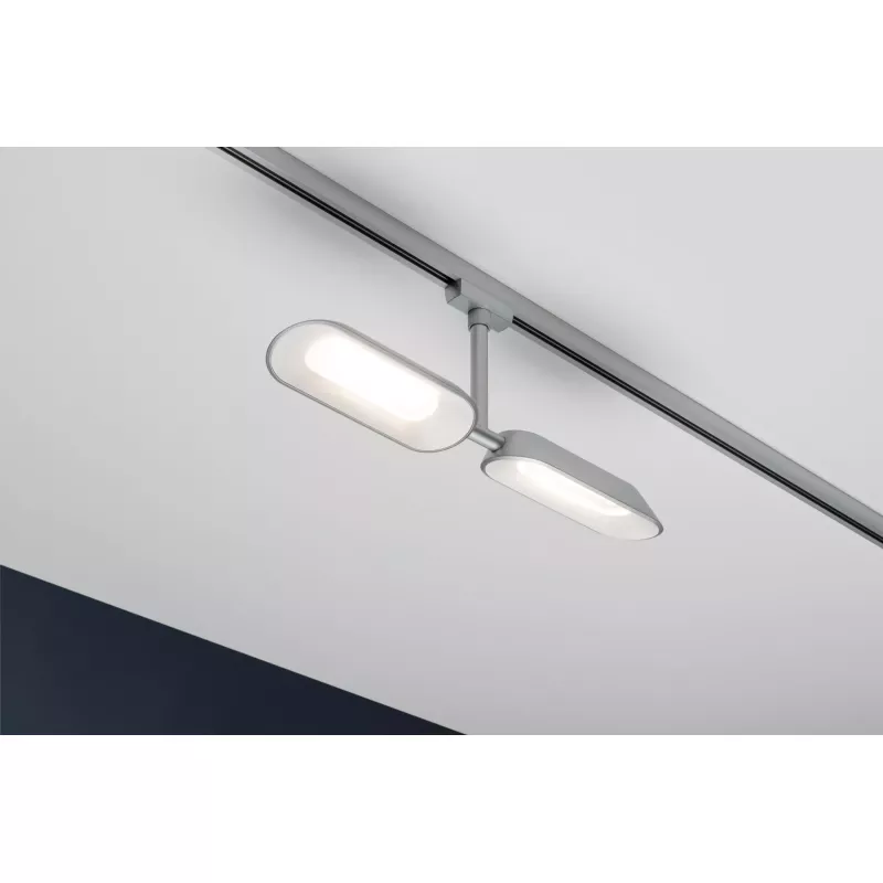 ,URail Track spotlight Dipper Individual spotlight 2x650lm 2x8W 2700K dimmable 230V Matt chrome,,,