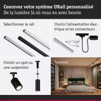 URail Track spotlight Lirena GU10 max. 10W 230V - système d'accrochage et décoration - détail 5