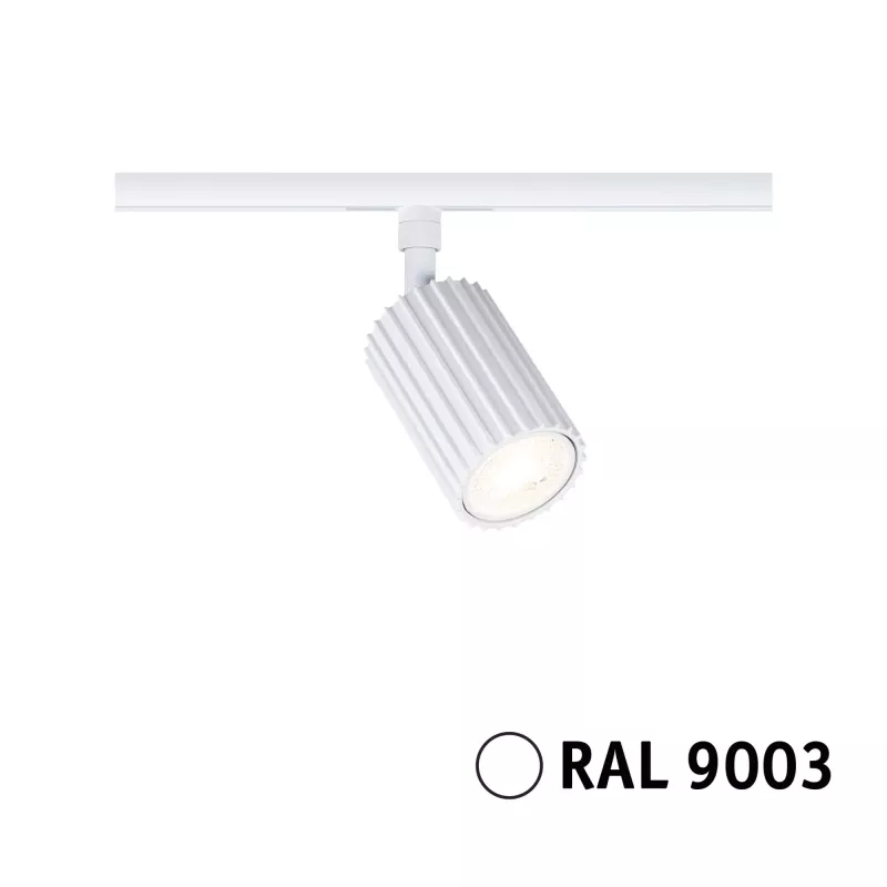 URail Spot sur rail Lirena GU10 max. 10W 230V Blanc signal PAULMANN 20 - Cimaise Tableau 
