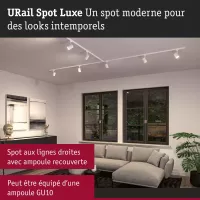 URail Spot sur rail Luxe GU10 max. 10W gradable 230V Blanc signal - système d'accrochage et décoration - détail 6