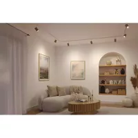 ,URail Spot sur rail Luxe GU10 max. 10W gradable 230V Doré mat,, Blanc signal, - système d'accrochage et décoration - détail 12