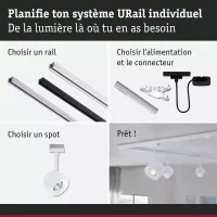 ,URail Schienenstrahler Pane 680lm 7,4W 4000K dimmbar 230V Signalweiß, - système d'accrochage et décoration - détail 8