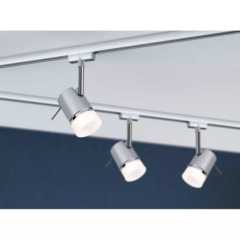 ,URail Spot sur rail Pipe Spot individuel GU10 max. 10W gradable 230V Chrome mat,,,