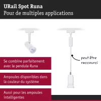 URail Spot sur rail Runa Spot individuel GU10 max. 10W gradable 230V Blanc signal - système d'accrochage et décoration - détail 7