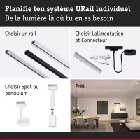 URail Spot sur rail Runa Spot individuel GU10 max. 10W gradable 230V Blanc signal - système d'accrochage et décoration - détail 8
