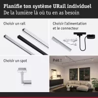 URail Track spotlight Salt Spot individual GU10 max. 10W dimmable 230V - système d'accrochage et décoration - détail 8