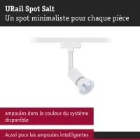 URail Spot sur rail Salt Spot individuel GU10 max. 10W gradable 230V Blanc signal - système d'accrochage et décoration - détail 7