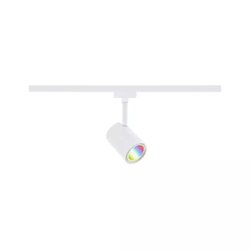 ,URail Spot sur rail Smart Home Zigbee 3.0 Luxe GU10 350lm 4,,8W RGBW+ gradable 230V Blanc signal,