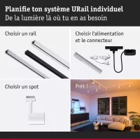 ,URail Spot sur rail Smart Home Zigbee 3.0 Luxe GU10 350lm 4,,8W RGBW+ gradable 230V Blanc signal, - système d'accrochage et décoration - détail 9