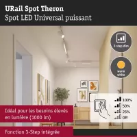 URail Spot sur rail Theron Spot individuel 1020lm 11W 3000K gradable 230V Blanc signal - système d'accrochage et décoration - détail 6