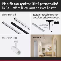 Foco para riel URail Theron Individual 1020lm 11W 3000K regulable 230V Blanco señal - système d'accrochage et décoration - détail 8