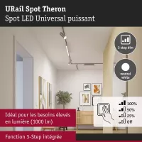 Foco para riel URail Theron, foco individual de 1100 lm, 11 W, 4000 K, regulable, 230 V - système d'accrochage et décoration - détail 5