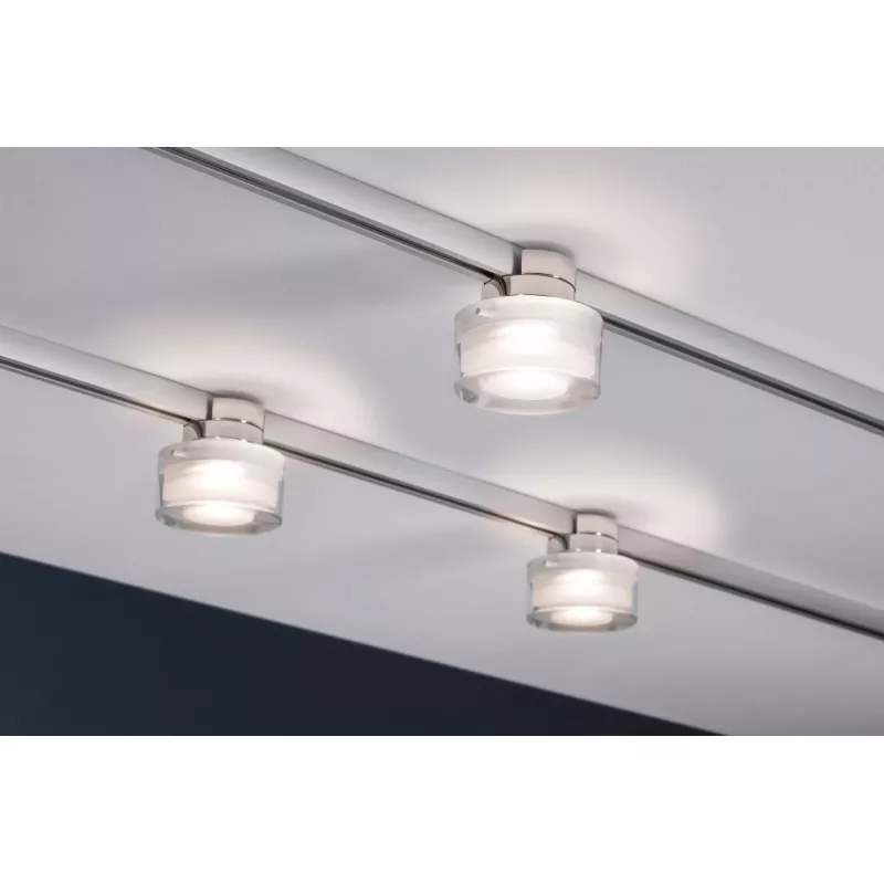 ,URail Spot sur rail Topa Dot Spot individuel 350lm 4,,9W 2700K gradable 230V Chrome,, Clair,,,
