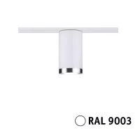 URail Spot sur rail Tube Spot individuel GU10 max. 10W gradable 230V Blanc signal - système d'accrochage et décoration - détail 2