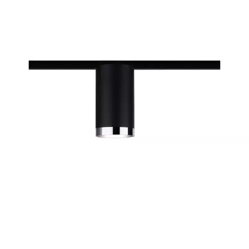 URail Schienenstrahler, Einzelröhrenstrahler GU10, max. 10 W, dimmbar, 230 V, Mattschwarz