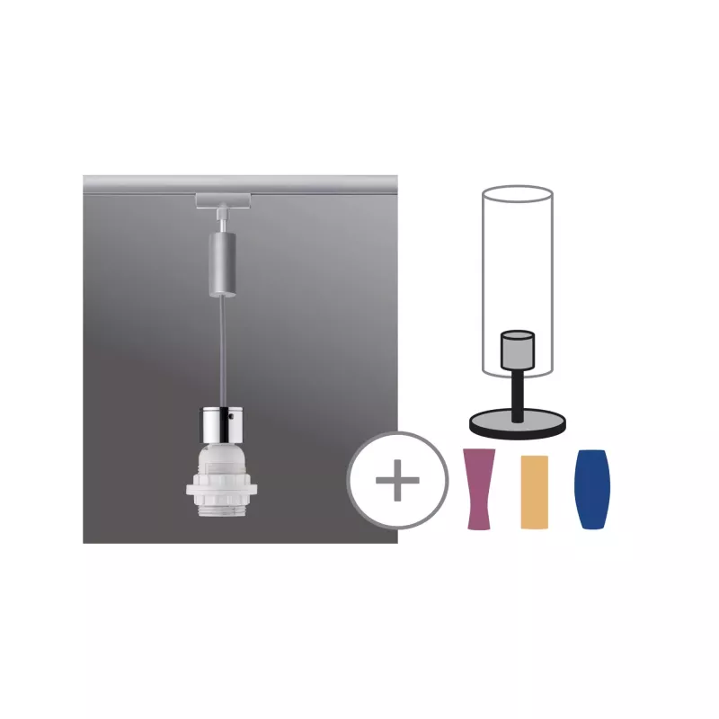 ,URail Pendant Lamp 2Easy E27 max. 20W dimmable 230V Matt chrome,,, PAULMANN 16 - Cimaise Tableau 