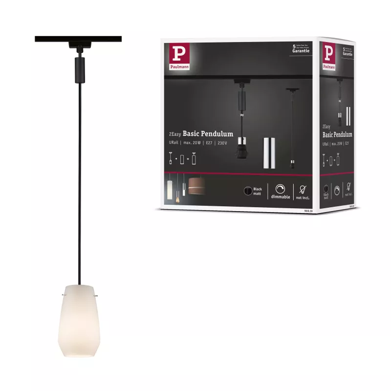 ,URail Suspension 2Easy E27 max. 20W gradable 230V Noir mat,,,