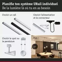 URail Suspension 3-Step-Dim Alejandro 800lm 10W 3000K gradable 230V - système d'accrochage et décoration - détail 6