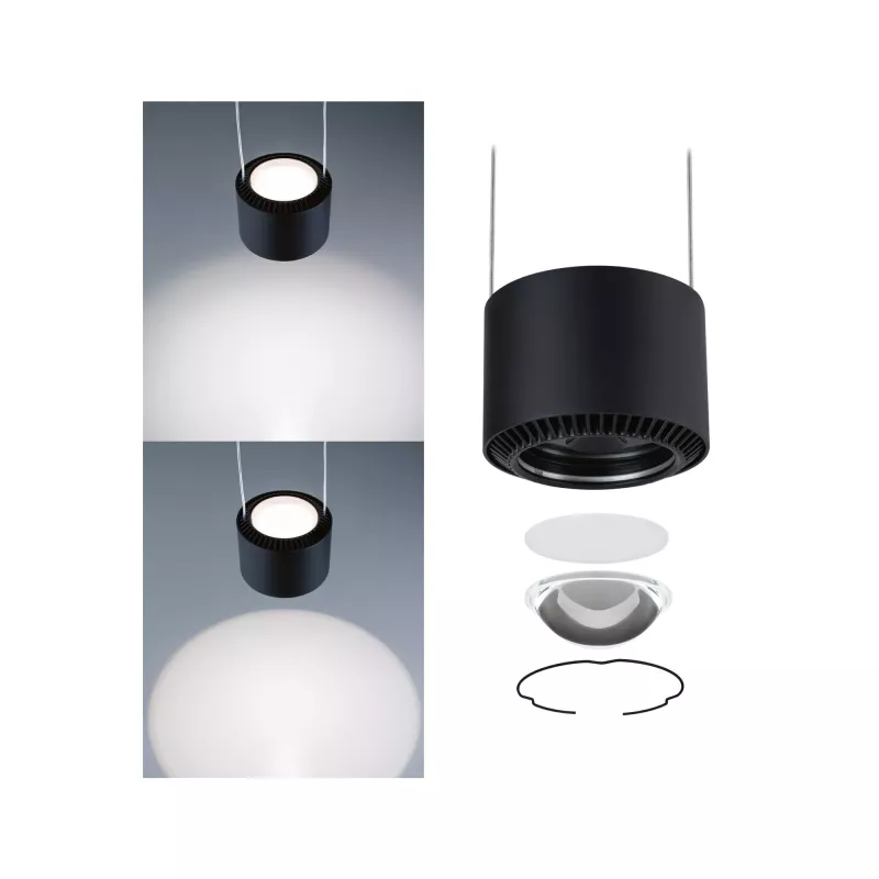 ,URail Suspension Aldan 930lm / 530lm 8,,5W / 4,,5W 4000K gradable 230V Noir mat,,,