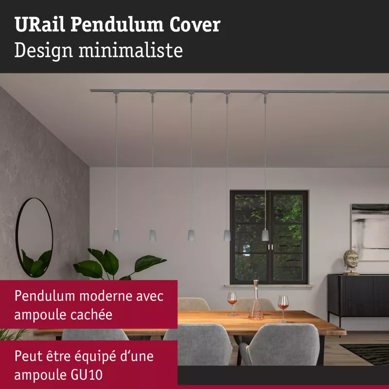 URail Suspension Cover GU10 max. 10W gradable 230V PAULMANN 25 - Cimaise Tableau 