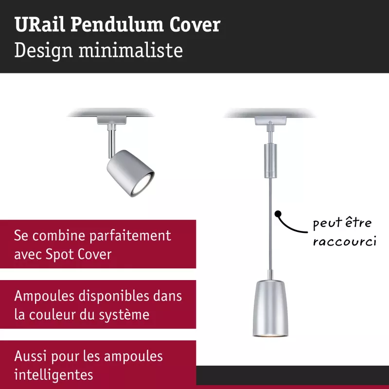 Cubierta de suspensión URAil GU10 máx. 10W regulable 230V PAULMANN 26 - Cimaise Tableau 