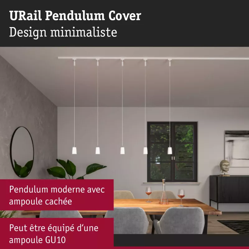 URail-Aufhängungsabdeckung GU10 max. 10 W dimmbar 230 V Signal weiß