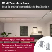 URail Pendant Lamp Runa GU10 max. 10W dimmable 230V - système d'accrochage et décoration - détail 5